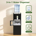 3‑in‑1 Top‑Loading Water Dispenser with Built‑in Ice Maker, Hot Cold Room Temp Water, Child Lock & Removable Drip Tray for Home Kitchen Office