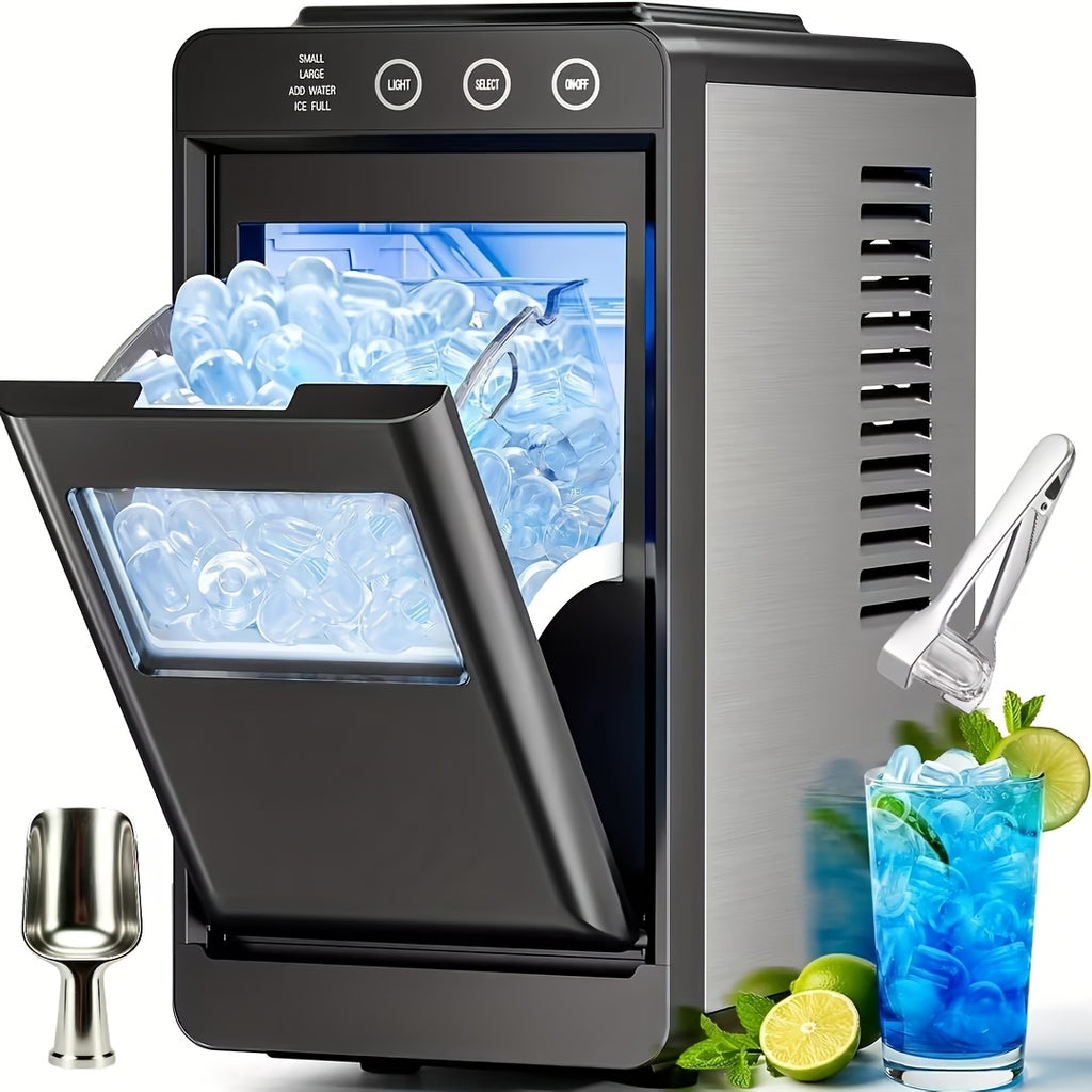 Countertop Ice Maker Machine｜6‑13 Mins Fast Ice, 28Lbs/24H Self‑Cleaning Portable Ice Machine, 2 Sizes Bullet Ice for Home Kitchen Bar Party
