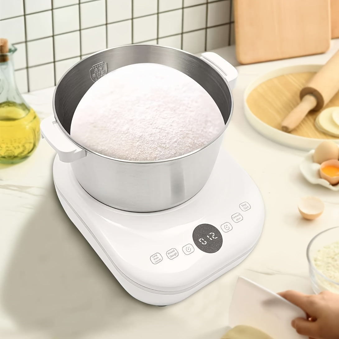 Electric Dough Maker with Proof Function, 5QT/7QT 304 Stainless Steel Hands‑Free Dough Kneader for Bread Dumplings Pizza