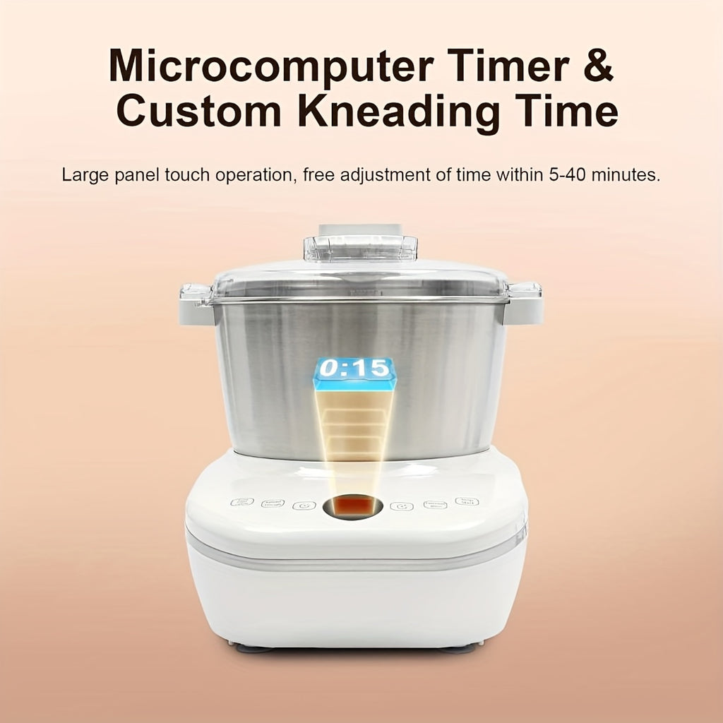 Electric Dough Maker with Proof Function, 5QT/7QT 304 Stainless Steel Hands‑Free Dough Kneader for Bread Dumplings Pizza