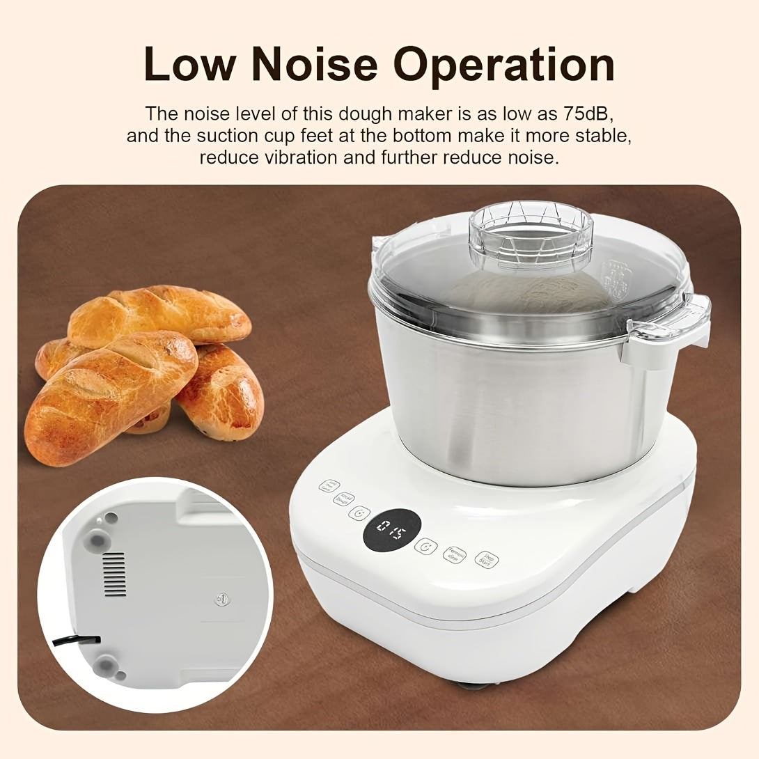 Electric Dough Maker with Proof Function, 5QT/7QT 304 Stainless Steel Hands‑Free Dough Kneader for Bread Dumplings Pizza