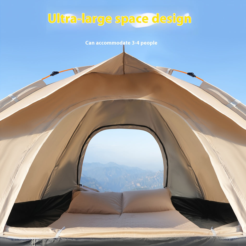 2‑4 Person Automatic Pop‑Up Camping Tent, Quick Setup Waterproof Portable Outdoor Tent with Carry Bag for Hiking Backpacking Picnic