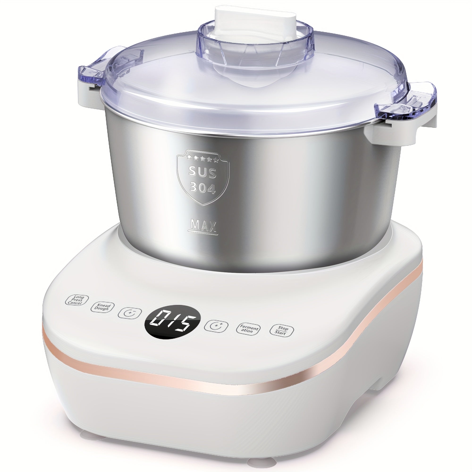 Electric Dough Maker with Proof Function, 5QT/7QT 304 Stainless Steel Hands‑Free Dough Kneader for Bread Dumplings Pizza