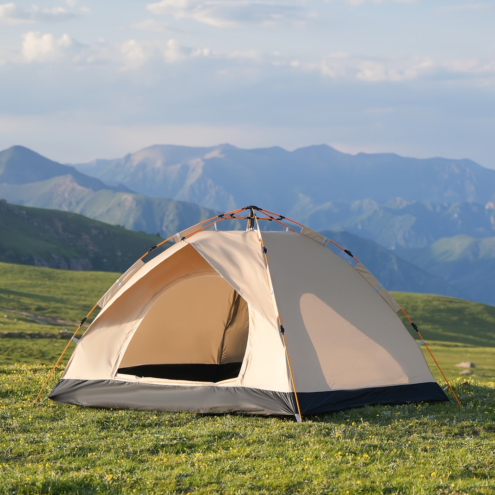2‑4 Person Automatic Pop‑Up Camping Tent, Quick Setup Waterproof Portable Outdoor Tent with Carry Bag for Hiking Backpacking Picnic