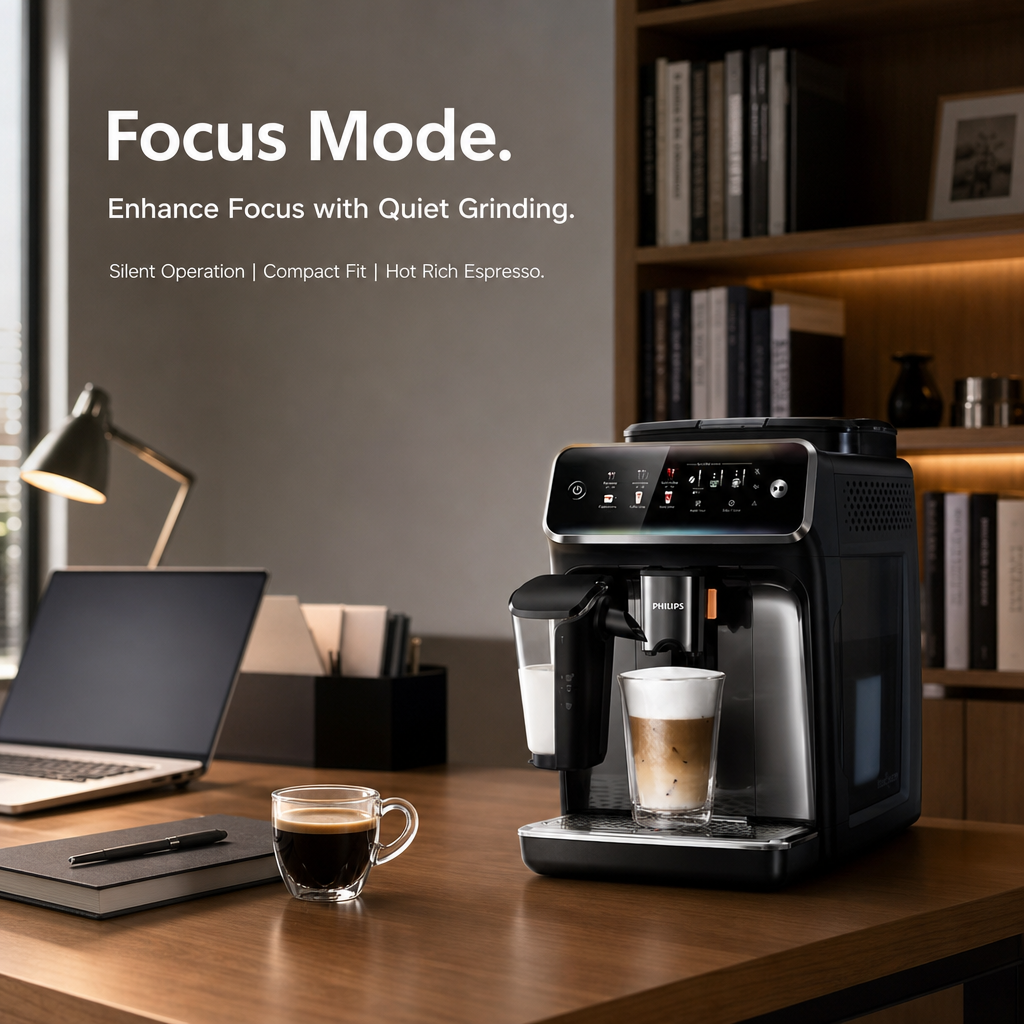 Fully Automatic Espresso Machine｜18 Coffee Recipes One‑Touch Coffee Maker, Smart Milk System & Quiet Grinding for Hot & Iced Coffee Home Office