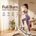 Foldable Magnetic Resistance Home Climber Stepper, Ultra‑Quiet Vertical Stair Climber Exercise Machine with LCD Monitor & Transport Wheels for Full‑Body Cardio Workout