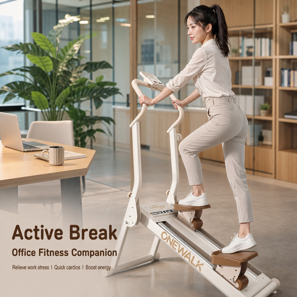 Foldable Magnetic Resistance Home Climber Stepper, Ultra‑Quiet Vertical Stair Climber Exercise Machine with LCD Monitor & Transport Wheels for Full‑Body Cardio Workout