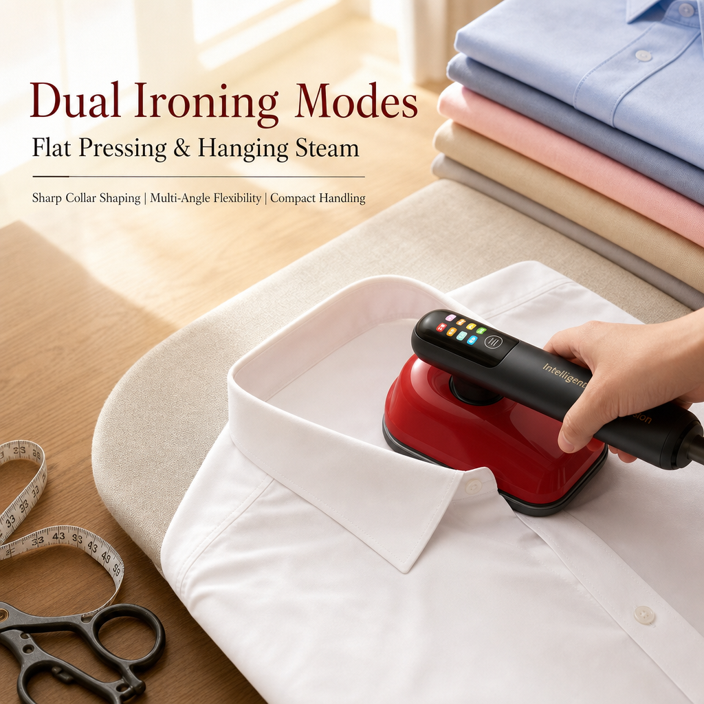 Luxury Molecular Steam Garment Steamer, Smart Multi‑Mode Clothes Iron with Integrated Storage Base, Dry & Wet Ironing for Silk Wool Suit Cotton Fabrics