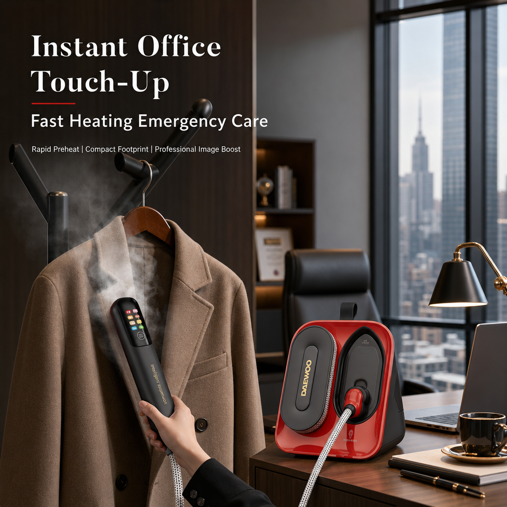 Luxury Molecular Steam Garment Steamer, Smart Multi‑Mode Clothes Iron with Integrated Storage Base, Dry & Wet Ironing for Silk Wool Suit Cotton Fabrics