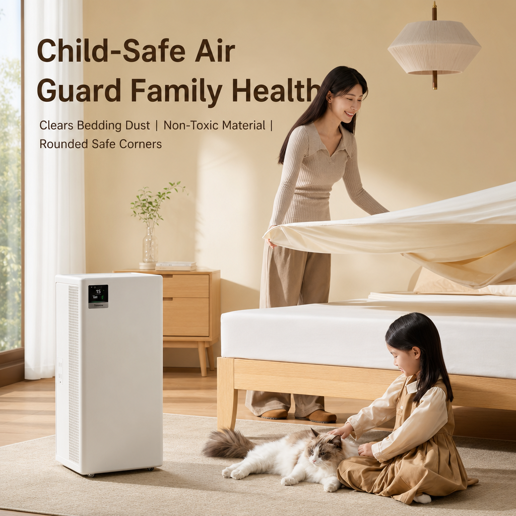 T2Pro Pro‑Grade Home Air Purifier, 99.9% Formaldehyde & Odor Elimination, Silent Sleep Mode Smart Monitor Air Purifier for Bedroom, Pet House & New Renovation