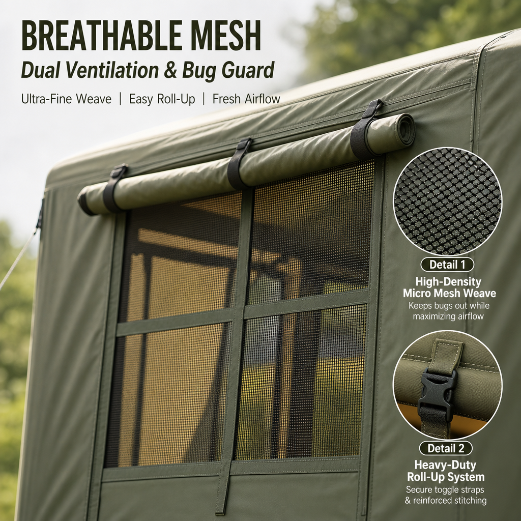 Large Inflatable Glamping House Tent, 1‑Person Quick Inflate Air Beam Tent, 3000mm Rainproof UV‑Protection Luxury Cabin Tent for Backyard & Wilderness Camping