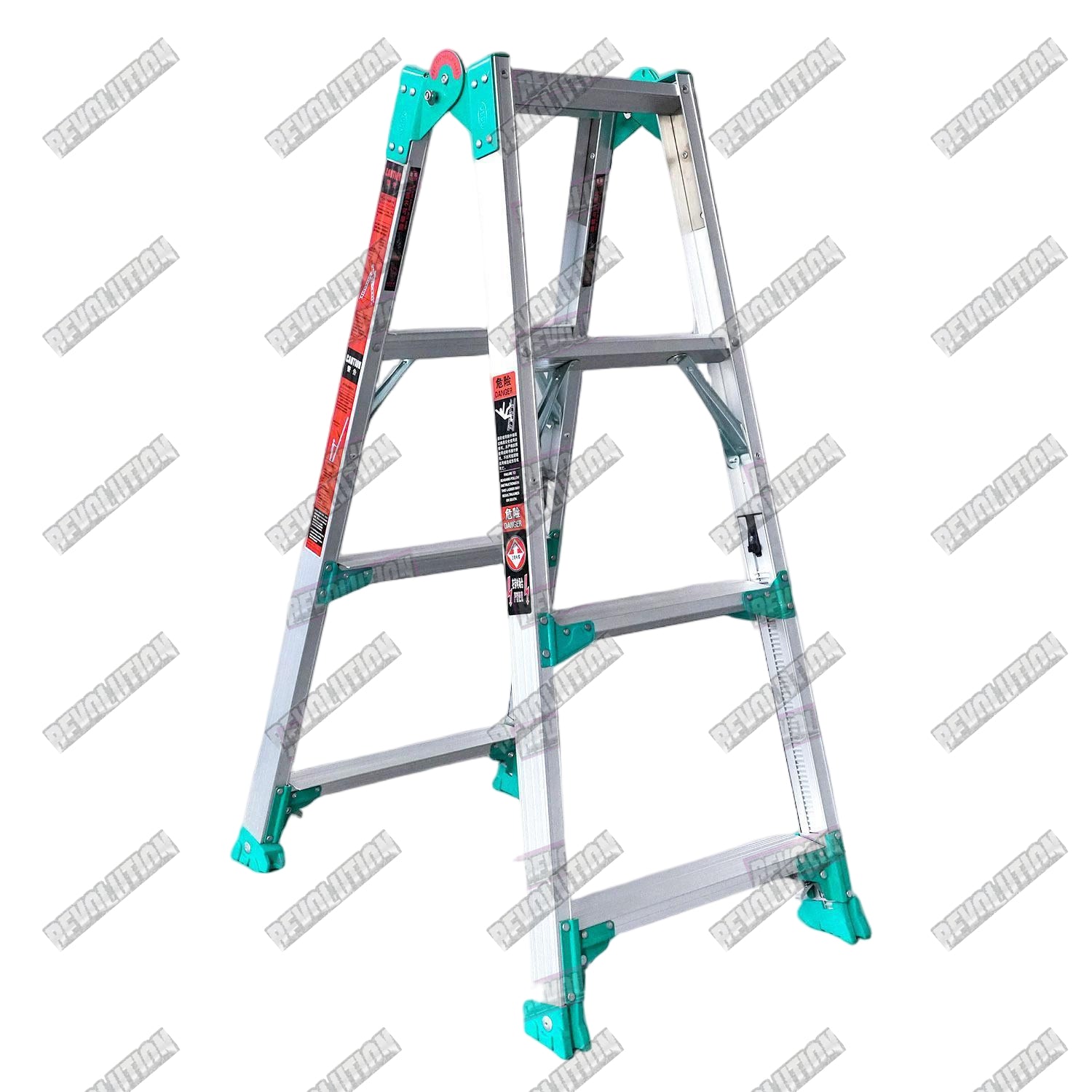 Multi‑Purpose Aluminum Folding Ladder｜Heavy‑Duty Transformable A‑Frame Portable Step Ladder for Home DIY & Construction Work