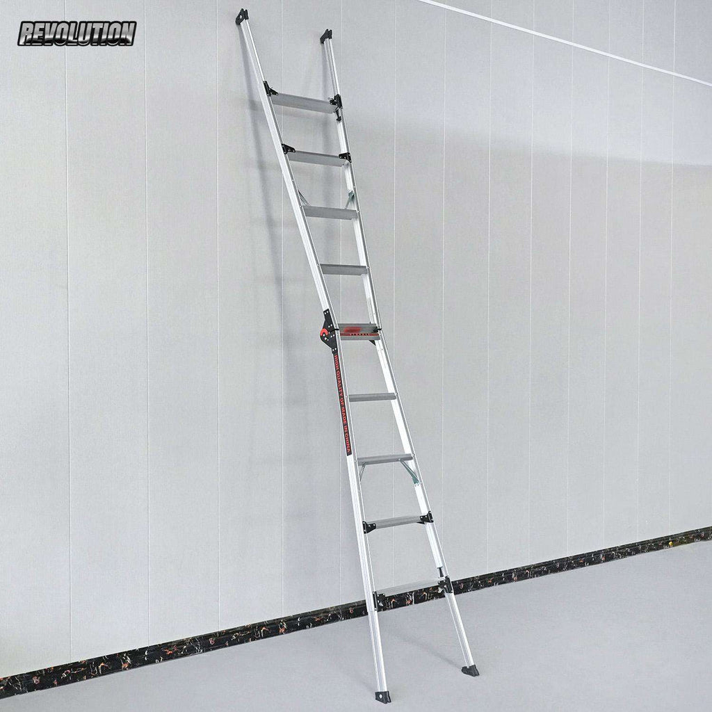 Multi‑Purpose Aluminum Folding Ladder｜Heavy‑Duty Transformable A‑Frame Portable Step Ladder for Home DIY & Construction Work
