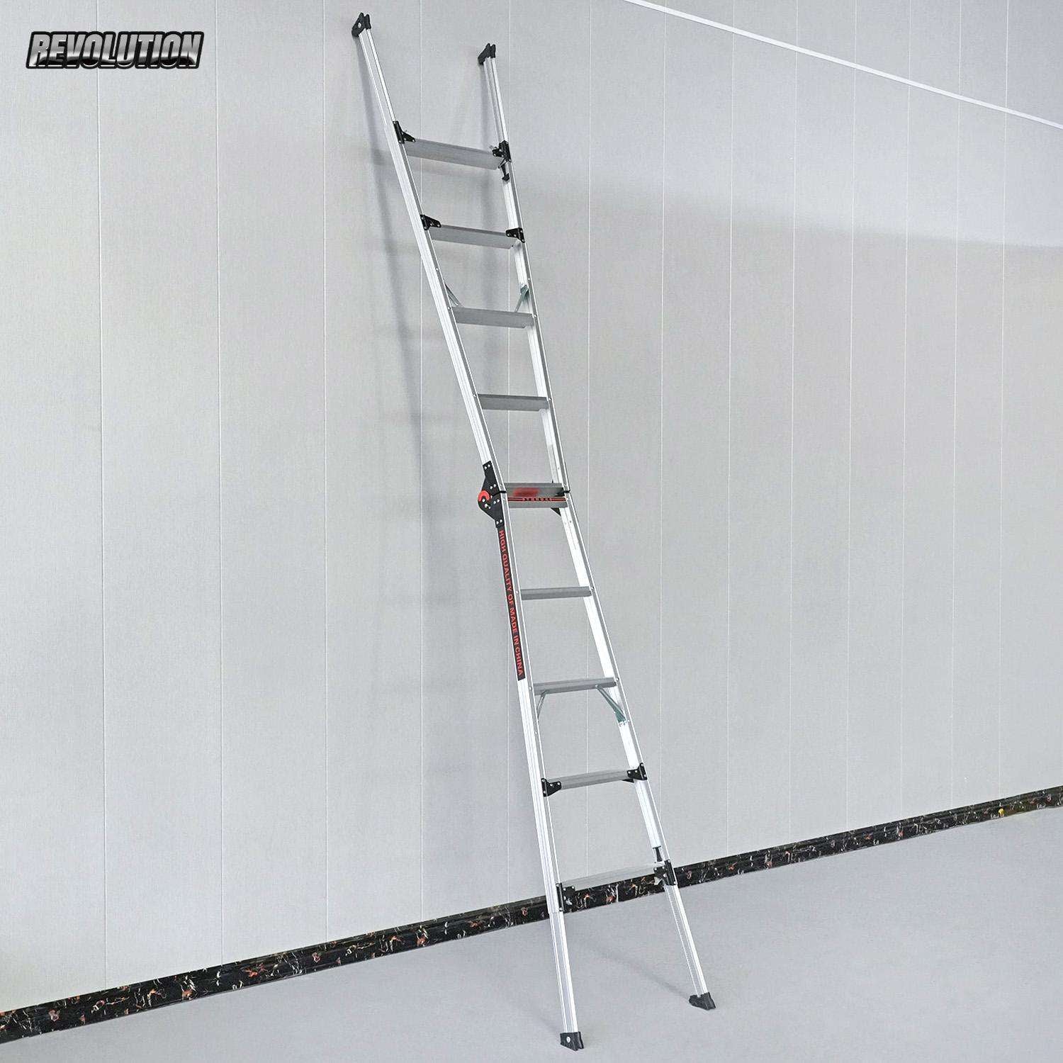 Multi‑Purpose Aluminum Folding Ladder｜Heavy‑Duty Transformable A‑Frame Portable Step Ladder for Home DIY & Construction Work