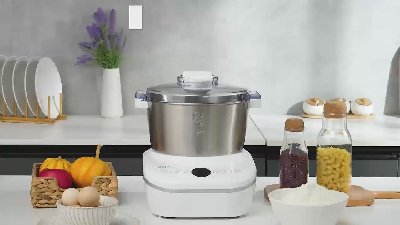 Electric Dough Maker with Proof Function, 5QT/7QT 304 Stainless Steel Hands‑Free Dough Kneader for Bread Dumplings Pizza